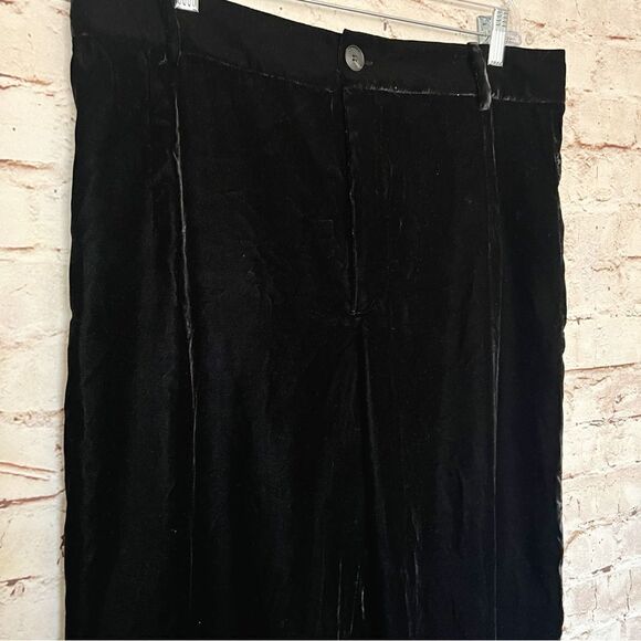 Zara velvet wide leg pants - Picture 3 of 4